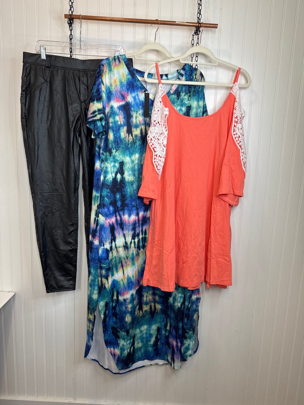 Amazon Stretchy Polyurethane Pants Leggings Dress and Tunic Bundle of 3 SET 2XL